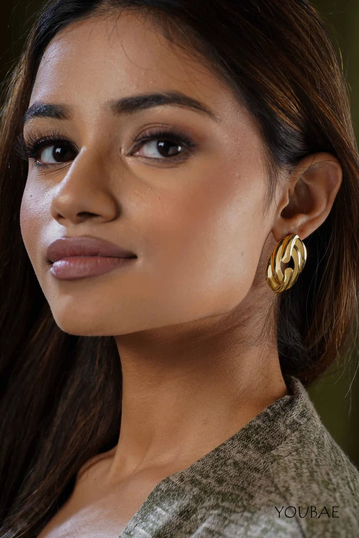 Teagan Studs, Anti-Tarnish Steel Earrings