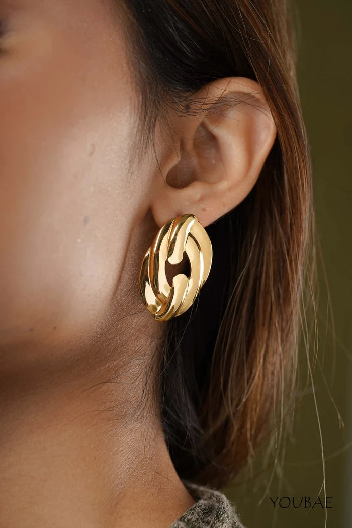 Teagan Studs, Anti-Tarnish Steel Earrings
