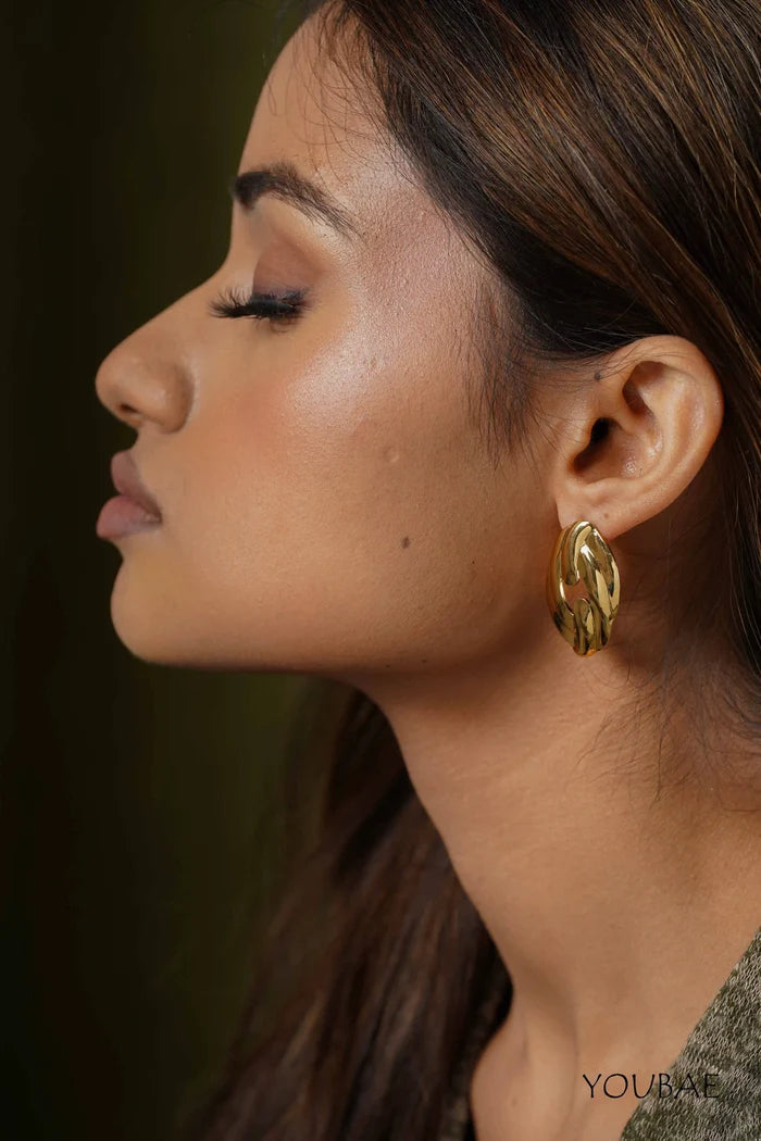 Teagan Studs, Anti-Tarnish Steel Earrings
