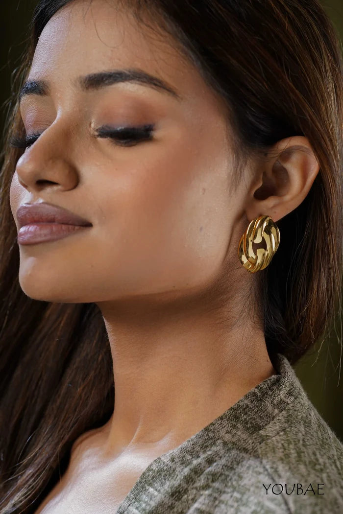 Teagan Studs, Anti-Tarnish Steel Earrings
