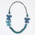 Teal Woodland Wings Necklace