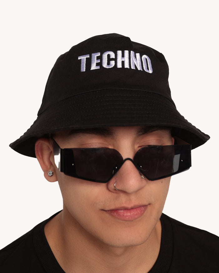Techno Bucket Hat with Removable Wind Cord