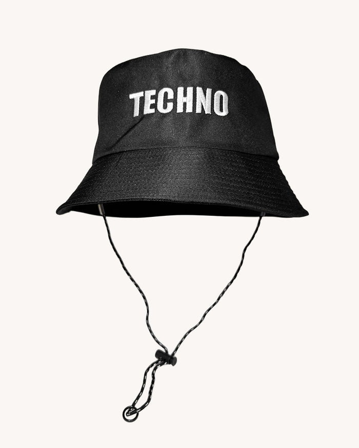Techno Bucket Hat with Removable Wind Cord