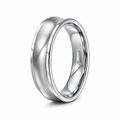 The Concave Tungsten Carbide Wedding Band -8mm