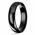 Black Tungsten Men's Ring with Domed Profile