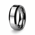 The Pomp Men's Cobalt Chrome Ring Flat Profile Beveled Edges and Polished Finish | 7mm