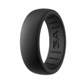 The Sophisticate Classic Domed Profile Silicone Men's Ring in Black 8mm