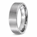The Sterling Tungsten Wedding Band with Satin Finish - 7mm