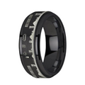 The Super Mario Spinning Mario Bros Pixel Level Game Black Tungsten Carbide Ring 8mm