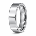 The Titan High Polished Tungsten Wedding Band With Flat Profile-8mm