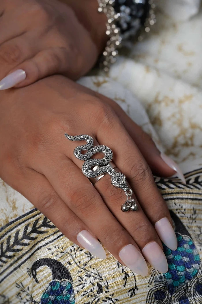 Tishala Free Sized - Adjustable, Bohemian Oxidised Ring