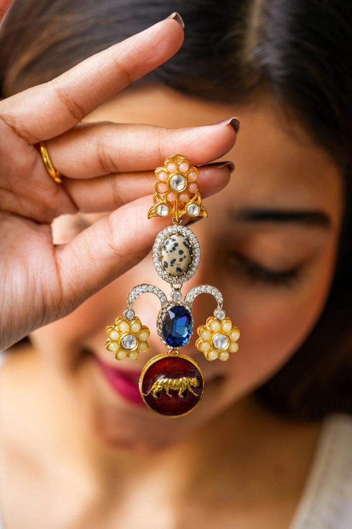 Tritha Gold Plated Fusion Earrings