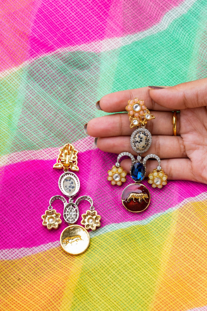 Tritha Gold Plated Fusion Earrings