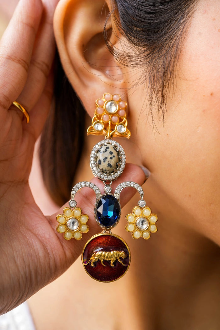 Tritha Gold Plated Fusion Earrings