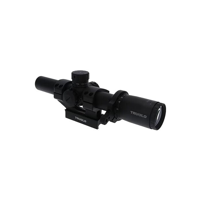 TRUGLO Tru-Brite Rifle Scope 6x20mm Illuminated Power Ring Duplex Mil-Dot Reticle Matte Black