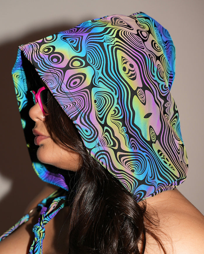 Twisted Reality Rainbow Reflective Hood