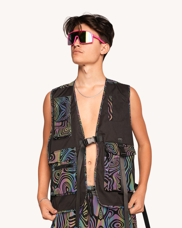 Twisted Reality Rainbow Reflective Vest