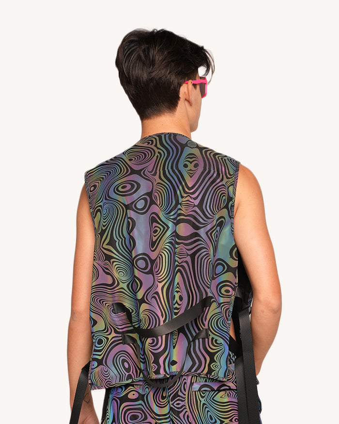 Twisted Reality Rainbow Reflective Vest