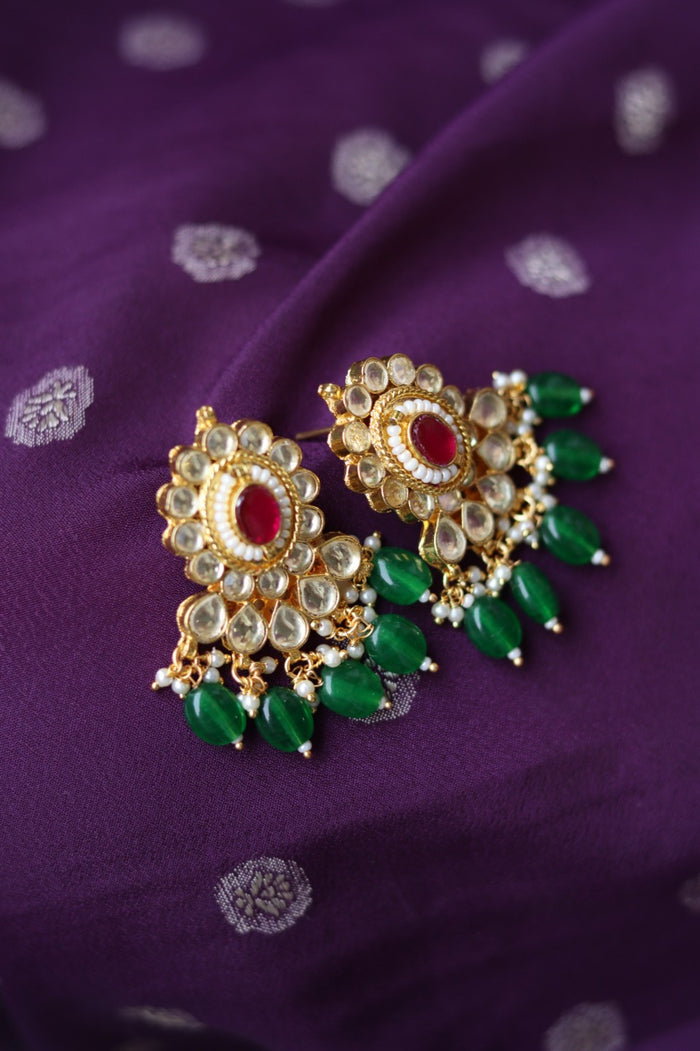 Uditi Gold Plated Kundan Earrings