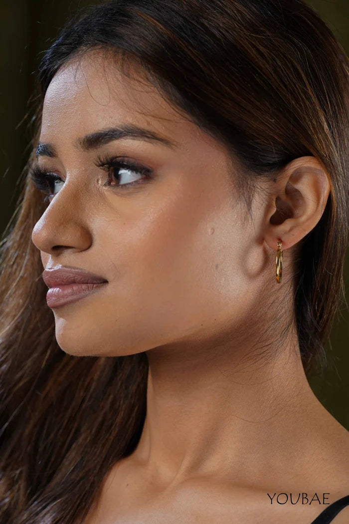 Una Hoops, Anti-Tarnish Steel Earrings