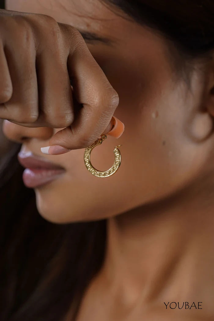 Una Hoops, Anti-Tarnish Steel Earrings