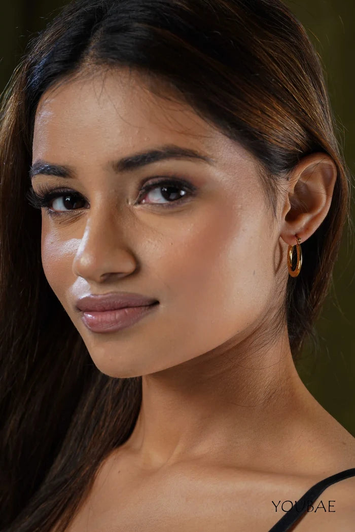 Una Hoops, Anti-Tarnish Steel Earrings