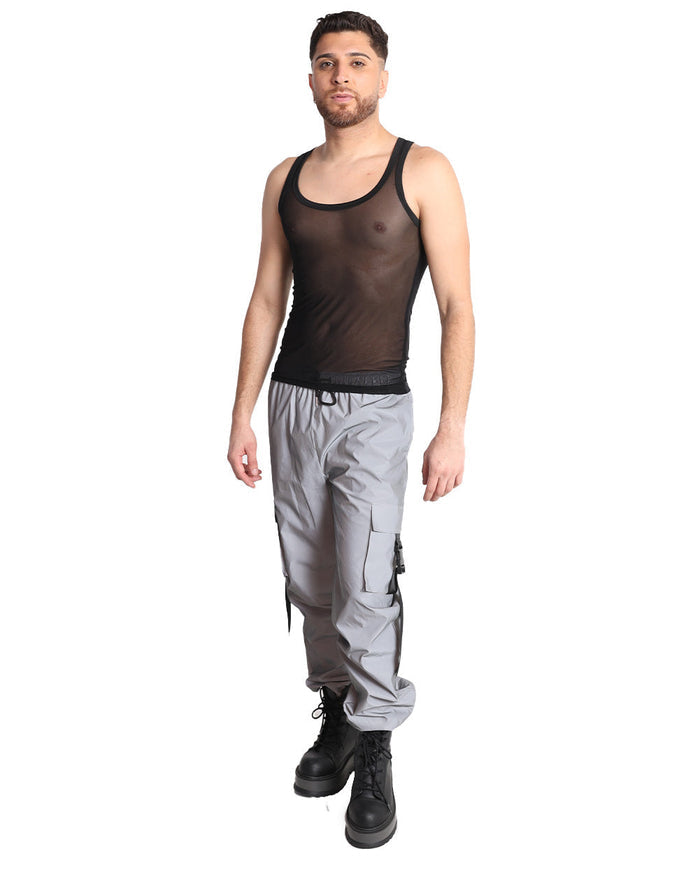 Mastermind Men's Mesh Tank-Black-Full--Jose---S