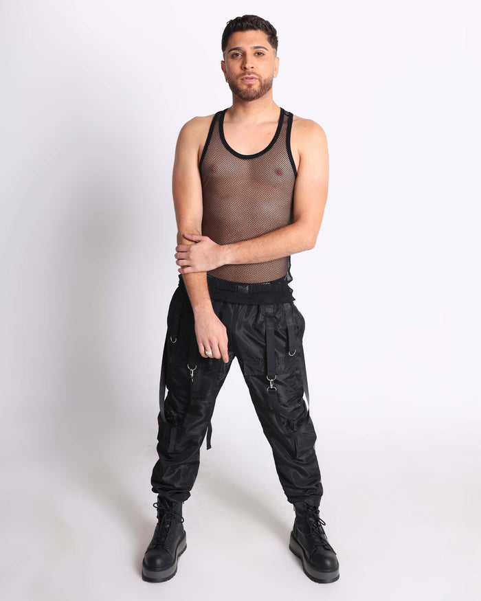 Tempest Men's Fishnet Tank-Black-Full--Jose---S