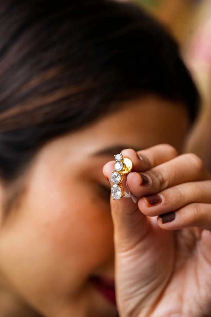 Upaasna Gold Plated Fusion Studs