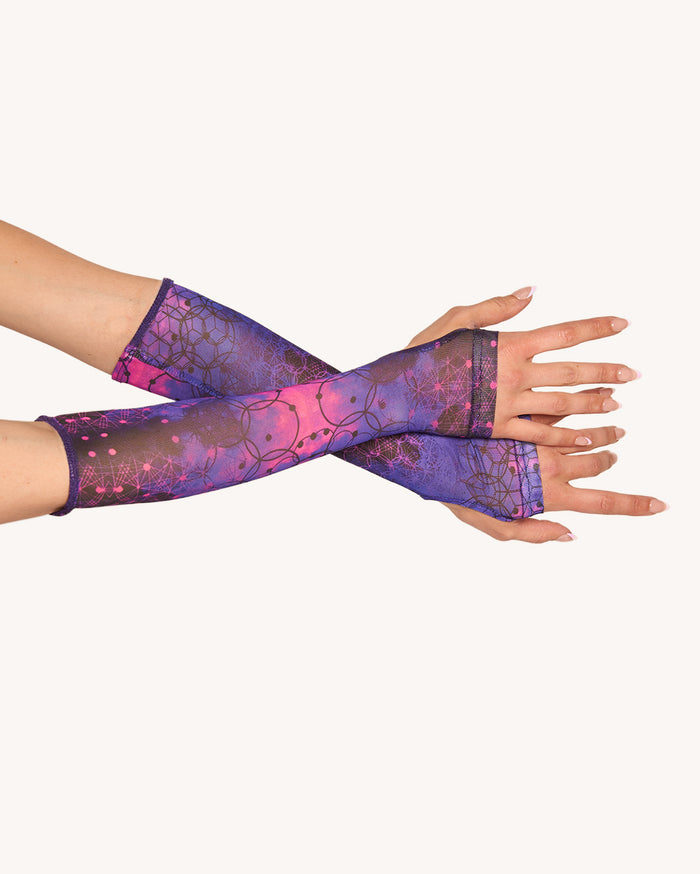 Violet Vibrations Dress with Sleeves