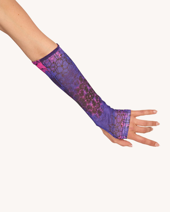 Violet Vibrations Dress with Sleeves