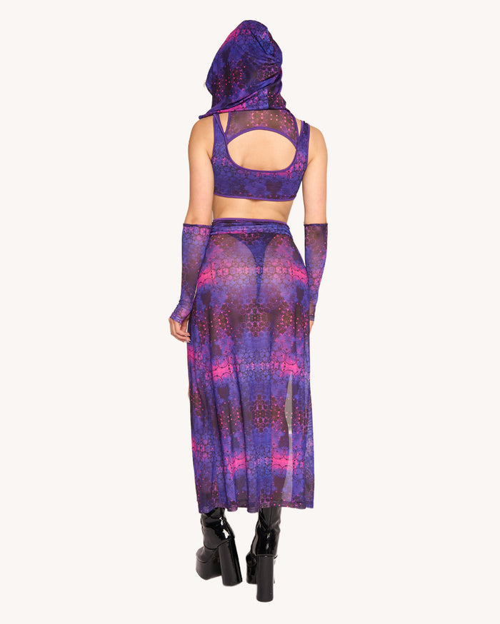 Violet Vibrations Dress with Sleeves