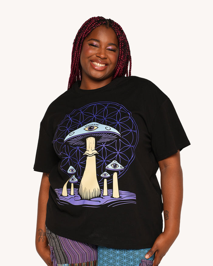 Wavy Cap Oversized Tee