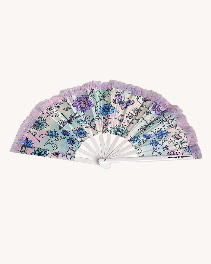 Whispering Willow Ruffled Small Hand Fan