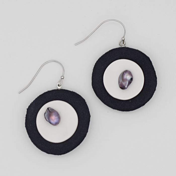 White Inga Earrings - Sylca Designs - Chunky Jewelry