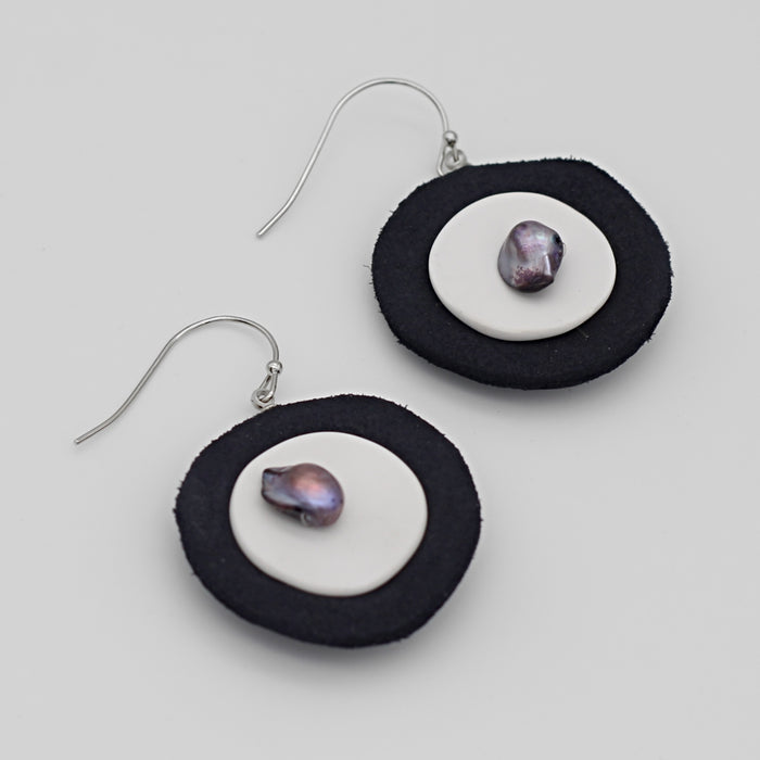 White Inga Earrings - Sylca Designs - Chunky Jewelry