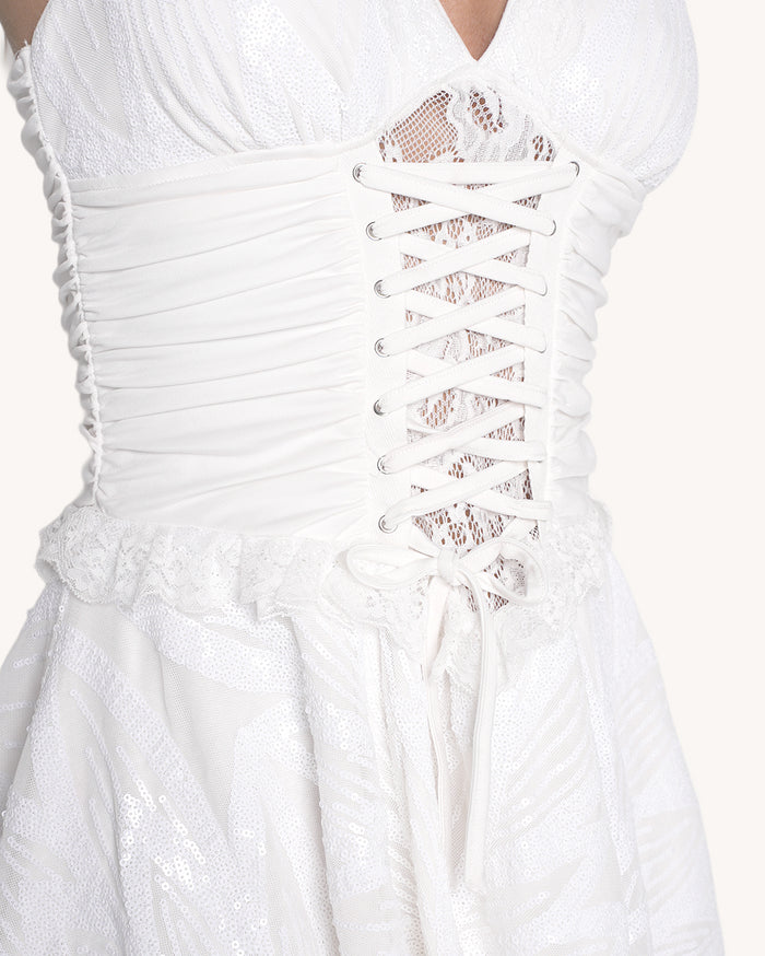 White Willow Sequin Fairy Dress