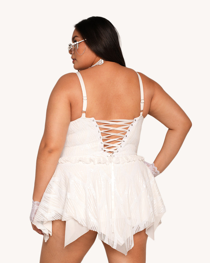White Willow Sequin Fairy Dress