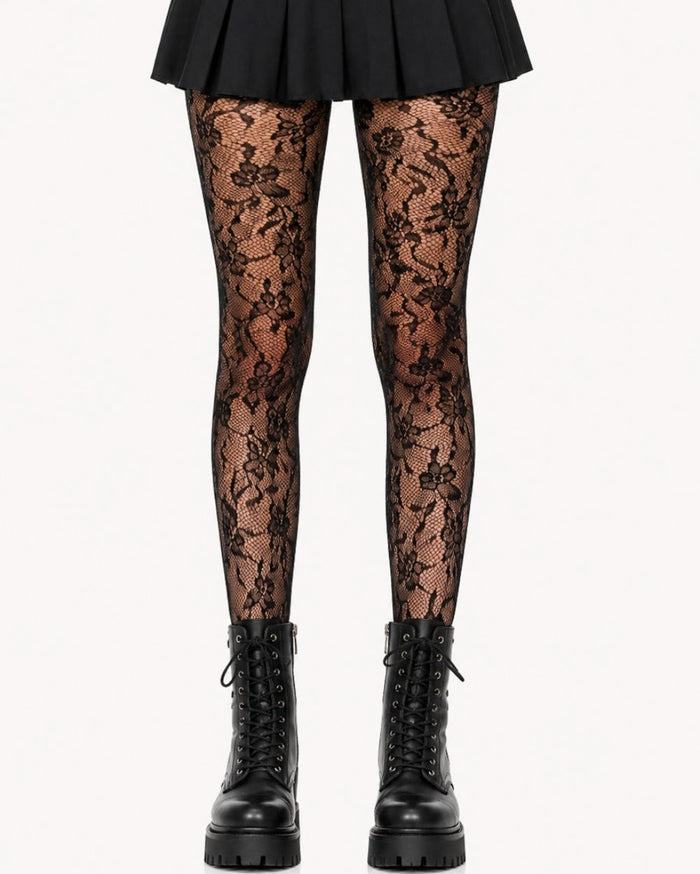 Wild Bloom Lace Tights