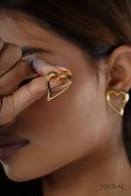 Willow Heart Studs, Anti-Tarnish Steel Earrings