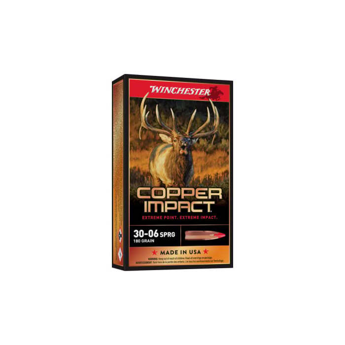 Winchester Ammunition 30-06 Springfield 180 Grain Copper Impact Copper Hollow Point 20 Count