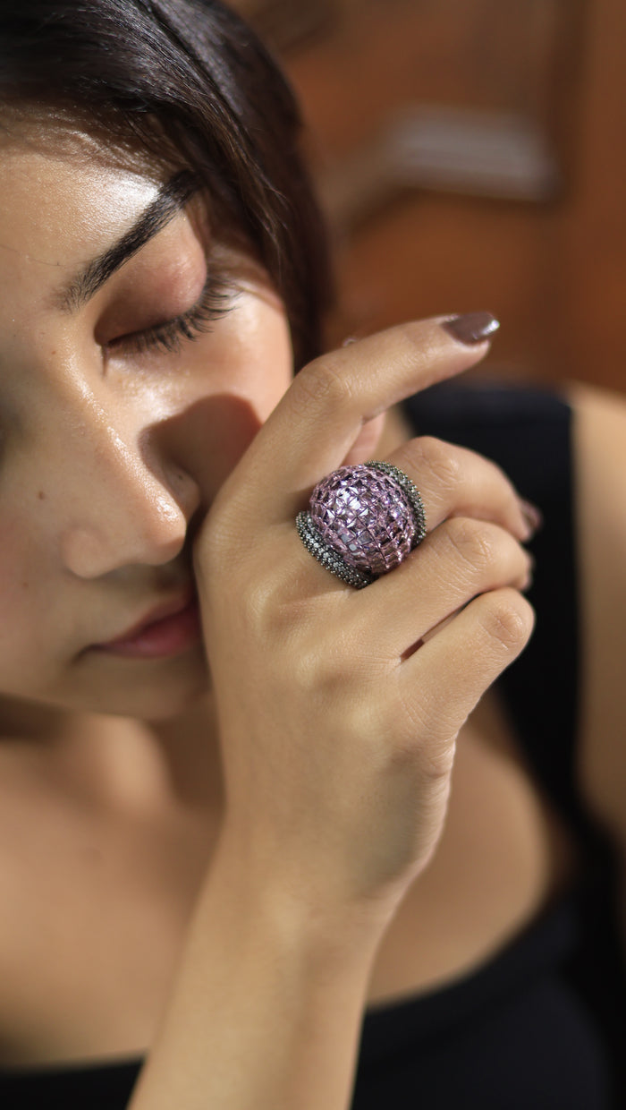Yadana Invisible Stone Setting Free Sized Adjustable AD Ring