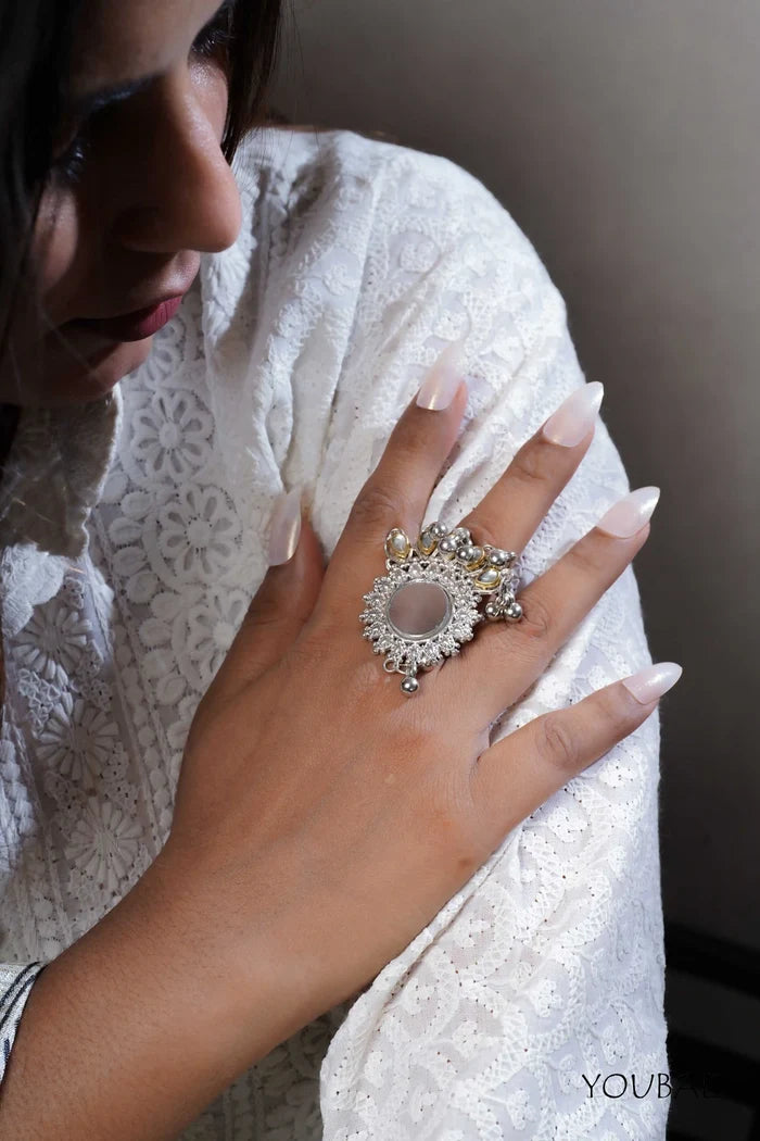 Yashomati Free Sized - Adjustable, Bohemian Oxidised Ring