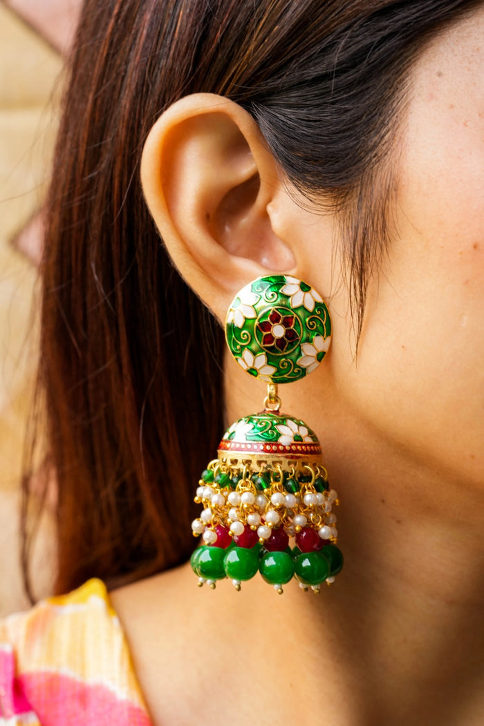 Yatharvi Fusion Jhumka Earrings