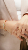 Yuna Combo of Free Size, Anti Tarnish Bracelet & Ring Combo