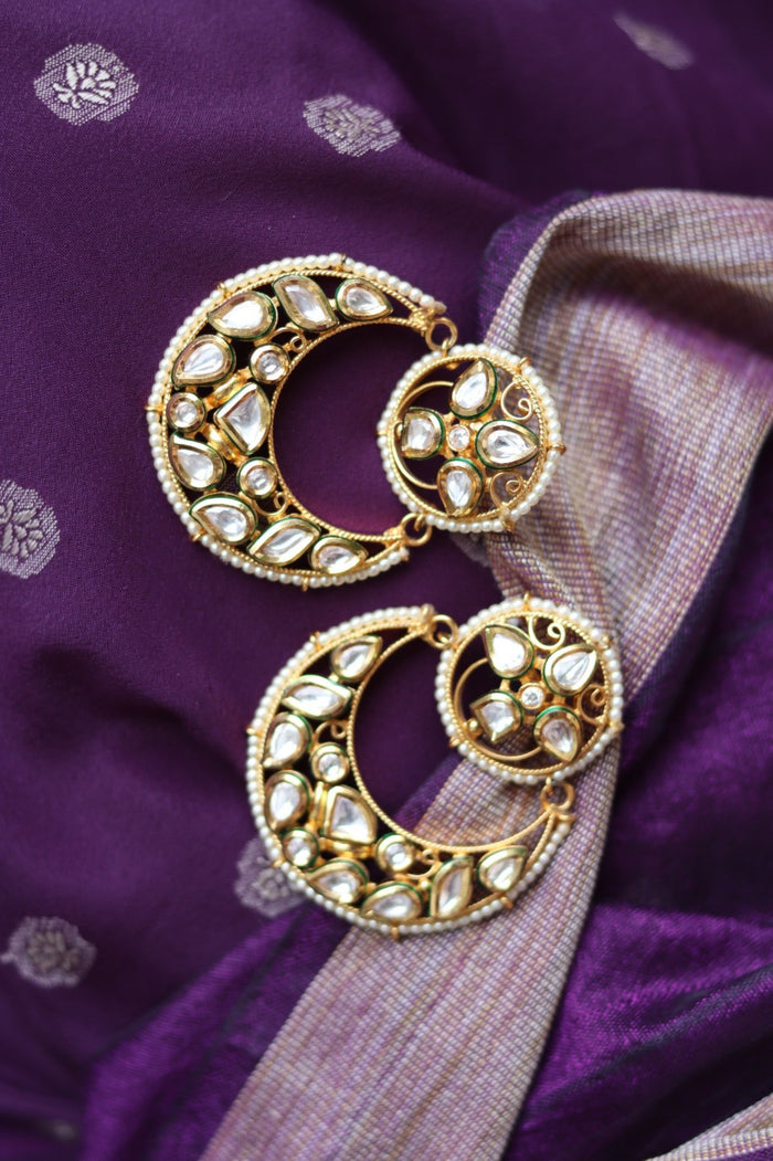 Zalak Gold Plated Kundan Earrings