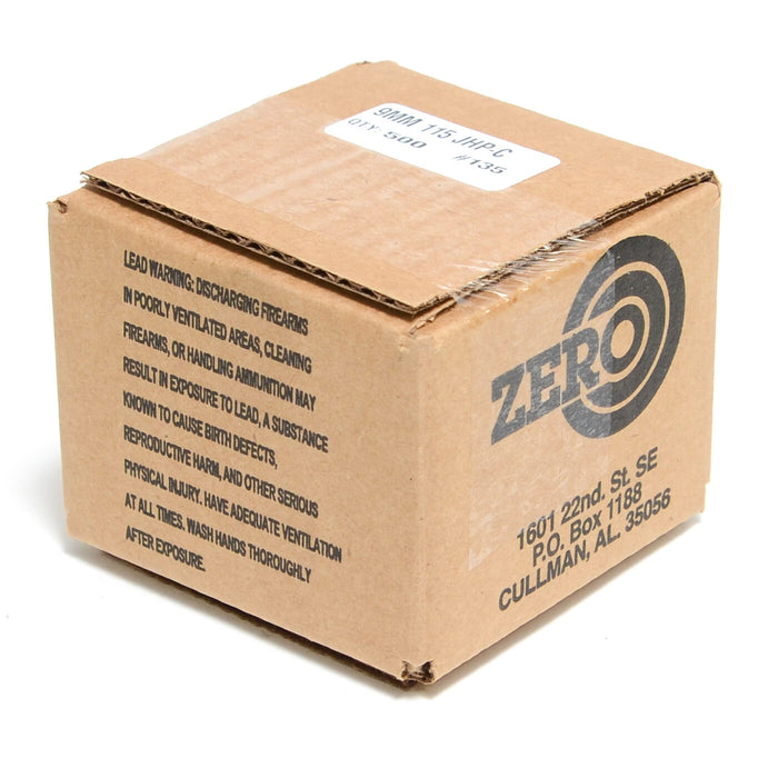 Zero .355 / 9mm 115 Grain Jacketed Hollow Point-C (500)