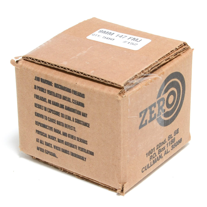 Zero .355 / 9mm 147 Grain Full Metal Jacket (500)